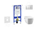 Geberit Duofix - Modul pro závěsné WC s tlačítkem Sigma30, matný chrom/chrom + Tece One - sprchovací toaleta a sedátko, Rimless,