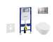 Geberit Duofix - Modul pro závěsné WC s tlačítkem Sigma30, matný chrom/chrom + Villeroy Boch - WC a sedátko, DirectFlush, SoftCl