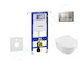 Geberit Duofix - Modul pro závěsné WC s tlačítkem Sigma30, matný chrom/chrom + Villeroy Boch - WC a sedátko, DirectFlush, SoftCl