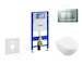Geberit Duofix - Modul pro závěsné WC s tlačítkem Sigma30, matný chrom/chrom + Villeroy Boch - WC a sedátko, DirectFlush, SoftCl