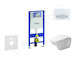 Geberit Duofix - Modul pro závěsné WC s tlačítkem Sigma50, alpská bílá + Duravit D-Code - WC a sedátko, Rimless, SoftClose 111.3