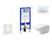 Geberit Duofix - Modul pro závěsné WC s tlačítkem Sigma50, alpská bílá + Duravit D-Code - WC a sedátko, Rimless, SoftClose 111.3
