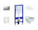 Geberit Duofix - Set předstěnové instalace, klozet Alpha se sedátkem, tlačítko Delta21, matný chrom 458.103.00.1 NR3