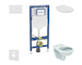 Geberit Duofix - Set předstěnové instalace, klozet Alpha se sedátkem, tlačítko Sigma01, alpská bílá SANI11CD3113