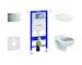 Geberit Duofix - Set předstěnové instalace, klozet Alpha se sedátkem, tlačítko Sigma01, lesklý chrom 111.355.00.5 NR2