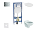 Geberit Duofix - Set předstěnové instalace, klozet Alpha se sedátkem, tlačítko Sigma01, lesklý chrom SANI11CD1104