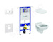 Geberit Duofix - Set předstěnové instalace, klozet Alpha se sedátkem, tlačítko Sigma20, bílá/chrom 111.355.00.5 NR4