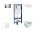 Geberit Duofix - Set předstěnové instalace, klozet Alpha se sedátkem, tlačítko Sigma20, chrom SANI11CD1103