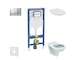 Geberit Duofix - Set předstěnové instalace, klozet Alpha se sedátkem, tlačítko Sigma30, chrom mat/chrom SANI11CD2101