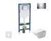 Geberit Duofix - Set předstěnové instalace, klozetu a sedátka Duravit D-Code, tlačítka Sigma30, Rimless, SoftClose, lesklý chrom