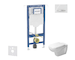 Geberit Duofix - Set předstěnové instalace, klozetu a sedátka Duravit D-Code, tlačítka Sigma50, Rimless, SoftClose, alpská bílá 