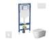 Geberit Duofix - Set předstěnové instalace, klozetu a sedátka Duravit ME by Starck, tlačítka Sigma01, Rimless, SoftClose, alpská