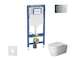 Geberit Duofix - Set předstěnové instalace, klozetu a sedátka Duravit ME by Starck, tlačítka Sigma01, Rimless, SoftClose, lesklý