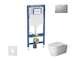 Geberit Duofix - Set předstěnové instalace, klozetu a sedátka Duravit ME by Starck, tlačítka Sigma01, Rimless, SoftClose, matný 