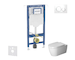 Geberit Duofix - Set předstěnové instalace, klozetu a sedátka Duravit ME by Starck, tlačítka Sigma20, Rimless, SoftClose, bílá/l