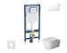 Geberit Duofix - Set předstěnové instalace, klozetu a sedátka Duravit ME by Starck, tlačítka Sigma30, Rimless, SoftClose, bílá/l