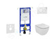 Geberit Duofix - Set předstěnové instalace, klozetu a sedátka Ideal Standard Tesi, tlačítka Sigma01, Aquablade, SoftClose, alpsk