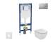 Geberit Duofix - Set předstěnové instalace, klozetu a sedátka Ideal Standard Tesi, tlačítka Sigma01, Aquablade, SoftClose, matný