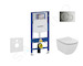 Geberit Duofix - Set předstěnové instalace, klozetu a sedátka Ideal Standard Tesi, tlačítka Sigma01, lesklý chrom 111.300.00.5 N