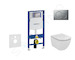 Geberit Duofix - Set předstěnové instalace, klozetu a sedátka Ideal Standard Tesi, tlačítka Sigma01, matný chrom 111.300.00.5 NF
