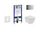 Geberit Duofix - Set předstěnové instalace, klozetu a sedátka Ideal Standard Tesi, tlačítka Sigma01, Rimless, SoftClose, lesklý 