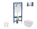 Geberit Duofix - Set předstěnové instalace, klozetu a sedátka Ideal Standard Tesi, tlačítka Sigma20, Aquablade, SoftClose, leskl