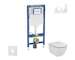 Geberit Duofix - Set předstěnové instalace, klozetu a sedátka Ideal Standard Tesi, tlačítka Sigma20, Aquablade, SoftClose, bílá/
