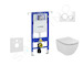 Geberit Duofix - Set předstěnové instalace, klozetu a sedátka Ideal Standard Tesi, tlačítka Sigma20, Aquablade, SoftClose, bílá/