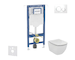 Geberit Duofix - Set předstěnové instalace, klozetu a sedátka Ideal Standard Tesi, tlačítka Sigma20, bílá/lesklý chrom SANI11CD3