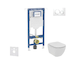 Geberit Duofix - Set předstěnové instalace, klozetu a sedátka Ideal Standard Tesi, tlačítka Sigma20, Rimless, SoftClose, bílá/ch