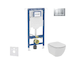Geberit Duofix - Set předstěnové instalace, klozetu a sedátka Ideal Standard Tesi, tlačítka Sigma20, Rimless, SoftClose, matný c