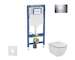 Geberit Duofix - Set předstěnové instalace, klozetu a sedátka Ideal Standard Tesi, tlačítka Sigma30, Aquablade, SoftClose, leskl