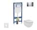 Geberit Duofix - Set předstěnové instalace, klozetu a sedátka Ideal Standard Tesi, tlačítka Sigma30, chrom SANI11CD1110
