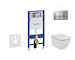 Geberit Duofix - Set předstěnové instalace, klozetu a sedátka Ideal Standard Tesi, tlačítka Sigma30, matný chrom/chrom 111.300.0