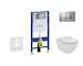 Geberit Duofix - Set předstěnové instalace, klozetu a sedátka Ideal Standard Tesi, tlačítka Sigma30, matný chrom/chrom 111.300.0