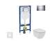 Geberit Duofix - Set předstěnové instalace, klozetu a sedátka Ideal Standard Tesi, tlačítka Sigma30, Rimless, SoftClose, lesklý 