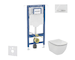 Geberit Duofix - Set předstěnové instalace, klozetu a sedátka Ideal Standard Tesi, tlačítka Sigma50, alpská bílá SANI11CD3130