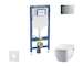 Geberit Duofix - Set předstěnové instalace, klozetu a sedátka Tece One, tlačítka Sigma01, Rimless, SoftClose, lesklý chrom SANI1