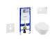 Geberit Duofix - Set předstěnové instalace, klozetu a sedátka Villeroy & Boch, tlačítka Sigma01, DirectFlush, SoftClose, Ceramic