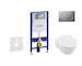 Geberit Duofix - Set předstěnové instalace, klozetu a sedátka Villeroy & Boch, tlačítka Sigma01, DirectFlush, SoftClose, Ceramic