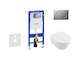 Geberit Duofix - Set předstěnové instalace, klozetu a sedátka Villeroy & Boch, tlačítka Sigma01, DirectFlush, SoftClose, Ceramic