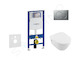 Geberit Duofix - Set předstěnové instalace, klozetu a sedátka Villeroy & Boch, tlačítka Sigma01, DirectFlush, SoftClose, Ceramic