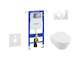 Geberit Duofix - Set předstěnové instalace, klozetu a sedátka Villeroy & Boch, tlačítka Sigma20, DirectFlush, SoftClose, Ceramic