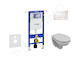 Geberit Duofix - Set předstěnové instalace, klozetu a sedátka Villeroy & Boch, tlačítka Sigma30, DirectFlush, SoftClose, Ceramic