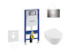 Geberit Duofix - Set předstěnové instalace, klozetu a sedátka Villeroy & Boch, tlačítka Sigma30, DirectFlush, SoftClose, Ceramic