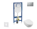 Geberit Duofix - Set předstěnové instalace, klozetu a sedátka Villeroy Boch, tlačítka Sigma01, DirectFlush, SoftClose, CeramicPl