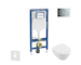 Geberit Duofix - Set předstěnové instalace, klozetu a sedátka Villeroy Boch, tlačítka Sigma01, DirectFlush, SoftClose, CeramicPl