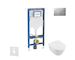 Geberit Duofix - Set předstěnové instalace, klozetu a sedátka Villeroy Boch, tlačítka Sigma01, DirectFlush, SoftClose, CeramicPl