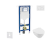 Geberit Duofix - Set předstěnové instalace, klozetu a sedátka Villeroy Boch, tlačítka Sigma01, DirectFlush, SoftClose, CeramicPl