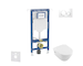 Geberit Duofix - Set předstěnové instalace, klozetu a sedátka Villeroy Boch, tlačítka Sigma20, DirectFlush, SoftClose, CeramicPl
